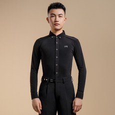 왈츠 댄스복 상의 스판 라인 공연의상 라틴