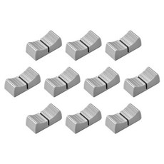 uxcell 24mmx11mmx10mm 콘솔 믹서 슬라이더 페이더 노브 포텐티오미터 그레이 블랙 마크 10개 교체
