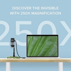 Plugable USB 디지털 현미경 250배율 2MP 카메라 플렉서블 스탠드 윈도우...