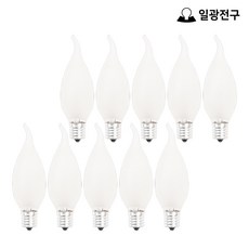 일광 불투명 백열 촛대구 프레임 25W E17 - 10개입 세트