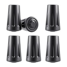 BlingKingdom 6피스 워킹 스틱 캡 트레킹 폴 팁 고무 하이킹 스틱 폴 워커용 130356