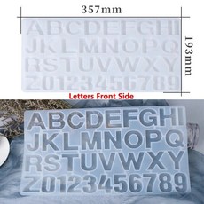 레진 몰드 공예 UV 아트 재료 에폭시 수지 키트용 알파벳 실리콘 글자 문자 모양 세트 DIY 펜던트 만들기, 10. 1Pcs Letters 4, 1개