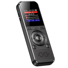 RUN기술 초고음질 녹음기 소형 장시간 휴대용 노이즈캔슬링 64GB, 블랙