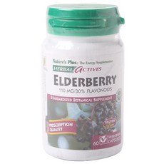 NaturesPlus 天然佳 接骨木莓 110mg 素食膠囊, 1個, 60入