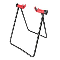 多功能U型腳踏車停車維修架，可調式置車架，適用公路車、登山車，穩固耐用, 1個, 升級款-黑紅色