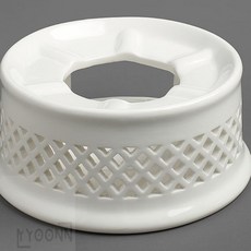 유니상점 도자기 온도유지 티 워머 S-4 화이트 찻잔워머 초받침, 1개