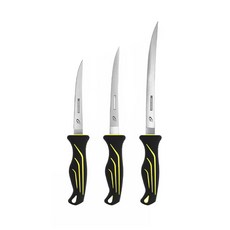 단코 3PC 낚시 필레 나이프 키트 6인치 7인치 9인치 롤백 생선 및 디보닝 나이프 담수 염수 낚시 미끄럼 방지 손잡이 내구성 있는 스테인리스 스틸 블레이드 포함, 댄코 3개 세트 낚시 필렛 나이프 키트 6인치 7인치, 1개
