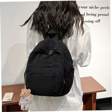 러블리 곰인형 키링 포켓 포인트 데일리 심플 백팩 79000EA 1EA, 퍼플