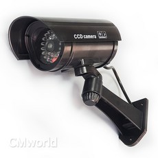 모형 적외선 스텐다드 CCTV (건전지포함) 실내외겸용 가짜 방범 감시카메라, 실버, 1개