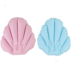 gg3 욕조 머리 받침대 조개모양욕조베개, 핑크