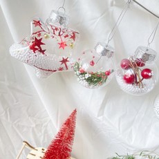 聖誕球 聖誕樹吊飾 聖誕樹飾品 雪花球 櫥窗擺飾 交換禮物 壓克力吊球, c款,吊飾口為彈性瓶蓋口「非瑕疵」, 1個