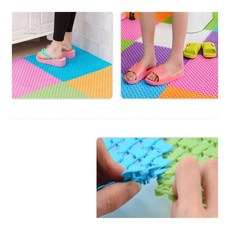 사모아플러스 조각매트 베란다조각매트, 오렌지, 1개