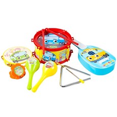 유치원 음악놀이 6종 타요버스 리듬악기세트 북장난감 협응력발달, 타요, 1세트