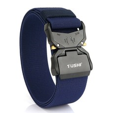 헬스벨트 HSSEE 5cm 와이드 벨트 남성용 2인치 탄성 퀵 릴리스 알루미늄 버클 야외 캐주얼 전술 거들 남성, 125cm, 옵션02) Navy blue