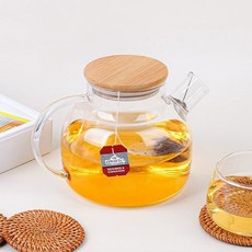 투명 내열유리 티포트 1000ml 1P 직화 찻주전자 티팟 ehd+666rf