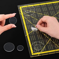 자 그립 투명 퀼팅 미끄럼 방지 실리콘 링 강력 접착제가 포함된 퀼트 템플릿 스트립 10PCS, Circular