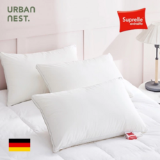 Urban Nest 德國Suprelle高彈力防蟎水洗枕 飯店級舒適 48x74cm, 白, 1件