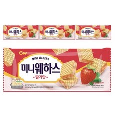 청우식품 미니웨하스 딸기맛, 80g, 24개