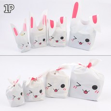 큐티 래빗 선물용 포장 봉투 1P, 제품선택, 대-빨간안경