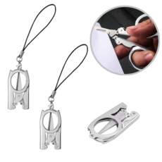 도나토르 스테인리스 접이식 미니가위 2p, 2개, 실버