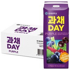 연세유업 과채데이 음료 퍼플, 190ml, 24개
