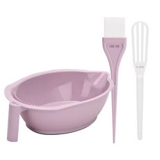 루시피 셀프 헤어 뿌리 염색 도구 3종 세트 핑크 (염색볼+염색솔+스파츌라), 1개