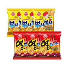 오뚜기 뿌셔뿌셔 화끈한 매운맛 3개+버터구이오징어맛 3개, 6개, 90g