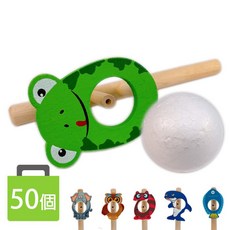 動物木管平衡吹球玩具 原木吹球, 1個, 一袋入(50個)