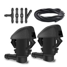 앞유리 와셔 노즐 키트 전면 스프레이 와이퍼 제트 및 유체 호스 혼다 파일럿 2009-2012 2014 2015용 OEM # 76810-SZA-A01ZA 교체, 앞유리 와셔 노즐 키트, 전면 스프레이 와이퍼 제트 및