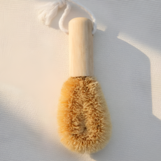 마요미 천연 세척솔 야자수 우드 손잡이 주방 설거지 브러쉬, 1개, 소 사이즈