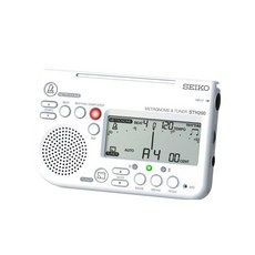 JUDY樂器店 SEIKO STH200 節拍器 調音器 三合一 內建拾音夾 精準調音 節奏穩定, 1個, 白色STH200+白色STM30 拾音夾