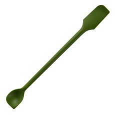 矽膠雙頭果醬刮勺 廚房矽膠刮刀果醬抹刀 家用雙頭攪拌棒調羹, 1個, 綠色