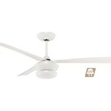 摩登美式設計風格 52吋 LED 16W 遙控吊扇燈, 平光黑