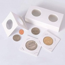 코인 동전 보관 종이 홀더 50p 수집품 화폐 주화-08600EA, 25mm-50p