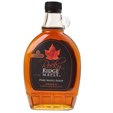 록키릿지메이플 퓨어 메이플 시럽 그레이드 A 앰버 컬러 리치 테이스트, 1개, 355ml