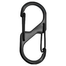 八字扣 防盜 S掛勾 鋅合金連接扣 登山扣 鑰匙圈 調節扣 置物扣 露營掛勾, 黑色, 1個