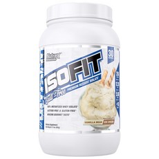 Nutrex Research Isofit 優質甜點分離香草豆冰淇淋低糖低脂肪無麩質, 1個, 969克