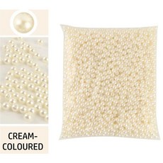 공예용 진주 비즈 플라스틱 광택 세트 3-12mm, 3mm 1000pcs, 베이지 2