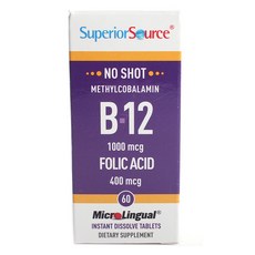 Superior Source 維生素B12&葉酸錠, 1個, 60入