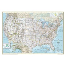 National GeoGRAPHIC 그래픽 United States Wall Map - CLASSIC 클래식 (43.5 x 30.5 in) (National Reference, National Geographic United Sta