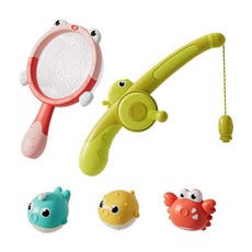 JoyBaby 5入 洗澡玩具 戲水玩具, 磁吸式發光釣魚組-F, 1個