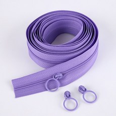 3호 링고리슬라이더(3p) 3호 (270cm)나일론 코일지퍼, 1개, 라일락