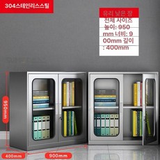 스테인레스 캐비닛 다용도 실험실 연 보관함 화학, 1.5mm, 유리문 낮은 캐비닛 304