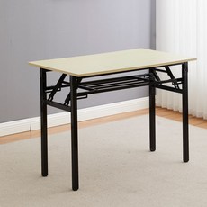 세미나 연수용 접이식테이블 사각탁자원목 접이식 회의용, 이중층 100x60x75