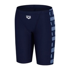 백화점상품 아레나 남성수영복 모노그램 남아동 4부 네이비 심플한 아동수영복