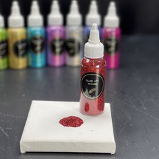 金羽毛 鐳射晶鑽極閃亮粉 台灣製 流體畫DIY亮片 幻彩聖誕節亮粉 星光灑粉 閃亮變色, 聖誕紅