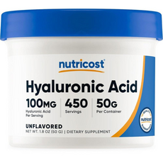 Nutricost 히알루론산 파우더 - 수용성 미세 파우더 글루텐 프리 GMO 프리 171567, 1개, 50g, 1정