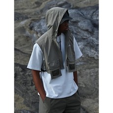 【4788人收藏】夏季山係戶外多口袋半身馬甲男女工裝連帽坎肩戰術機能風背心馬夾