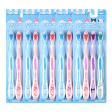 릴팡 산리오 더블 논슬립 컬러 칫솔 4pcs 주니어용 4~13세, 5개, 4개입