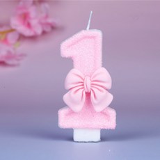 솜사탕 왕리본 럭셔리 숫자초 웨딩 백일 돌잔치 결혼기념일 환갑 특별한 생일 100일 넘버, 1개, 100g, 1번